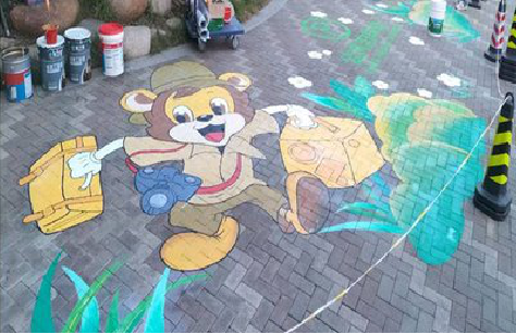 永德夏季画地面彩绘会遇到的问题